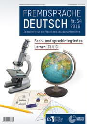 Cover von Fremdsprache Deutsch - - Heft 54 (2016): Fach- und sprachintegriertes Lernen (CLILiG)