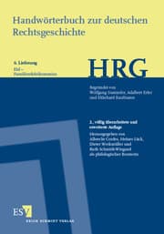 Cover von Handwörterbuch zur deutschen Rechtsgeschichte (HRG) - Lieferungsbezug - - - Lieferung 6: Eid-Familienfideikommiss