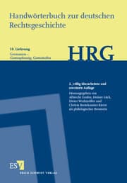 Cover von Handwörterbuch zur deutschen Rechtsgeschichte (HRG) - Lieferungsbezug - - - Lieferung 10: Germanen-Gottespfennig, Gottesheller