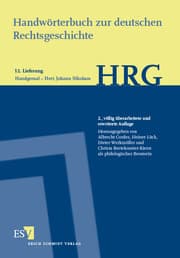 Cover von Handwörterbuch zur deutschen Rechtsgeschichte (HRG) - Lieferungsbezug - - - Lieferung 12: Handgemal-Hert, Johann Nikolaus