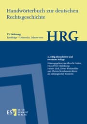 Cover von Handwörterbuch zur deutschen Rechtsgeschichte (HRG) - Lieferungsbezug - - - Lieferung 19: Landfolge-Lehnrecht, Lehnswesen