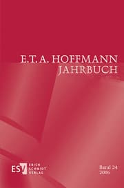Cover von E.T.A. Hoffmann-Jahrbuch 2016