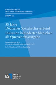 Cover von 50 Jahre Deutscher Sozialrechtsverband - - Inklusion behinderter Menschen als Querschnittsaufgabe