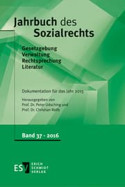 Cover von Jahrbuch des Sozialrechts - - Dokumentation für das Jahr 2015