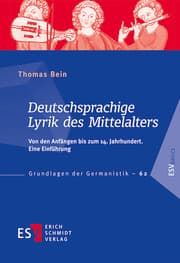 Cover von Deutschsprachige Lyrik des Mittelalters