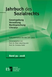 Cover von Jahrbuch des Sozialrechts - - Dokumentation für das Jahr 2017