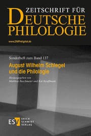 Cover von August Wilhelm Schlegel und die Philologie