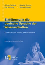 Cover von Einführung in die deutsche Sprache der Wissenschaften