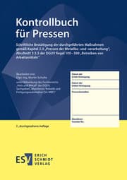 Cover von Kontrollbuch für Pressen