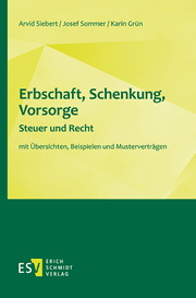 Cover von Erbschaft, Schenkung, Vorsorge - Steuer und Recht
