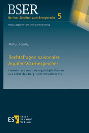 Cover von Rechtsfragen saisonaler Aquifer-Wärmespeicher