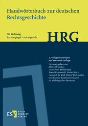 Cover von Handwörterbuch zur deutschen Rechtsgeschichte (HRG) - Lieferungsbezug - - - Lieferung 30: Rechtsspiegel-Reichsgericht