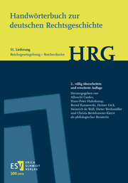 Cover von Handwörterbuch zur deutschen Rechtsgeschichte (HRG) - Lieferungsbezug - - - Lieferung 31: Reichsgesetzgebung-Reichsvikariat