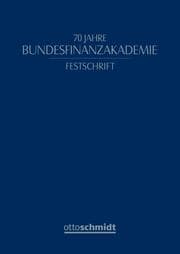 Cover von 70 Jahre Bundesfinanzakademie