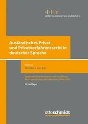 Cover von Ausländisches Privat- und Privatverfahrensrecht in deutscher Sprache