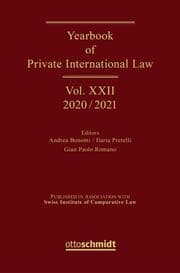 Cover von Yearbook of Private International Law Vol. XXII - 2020/2021