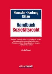Cover von Handbuch Sozietätsrecht