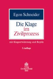 Cover von Die Klage im Zivilprozess