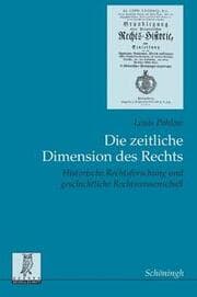 Cover von Die zeitliche Dimension des Rechts