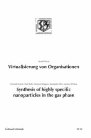 Cover von Virtualisierung von Organisationen. Synthesis of highly specific Nanoparticles in the gas phase