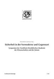 Cover von Sicherheit in der Vormoderne und Gegenwart
