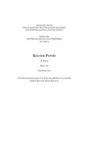 Cover von Kölner Papyri (P. Köln) Band 14