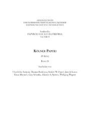 Cover von Kölner Papyri