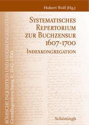 Cover von Systematisches Repertorium zur Buchzensur 1607-1700