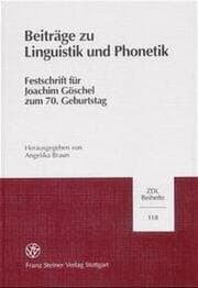Cover von Beiträge zu Linguistik und Phonetik