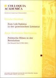 Cover von Zum Lob Italiens in der griechischen Literatur