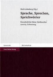 Cover von Sprache, Sprechen, Sprichwörter