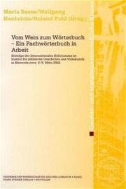Cover von Vom Wein zum Wörterbuch - Ein Fachwörterbuch in Arbeit
