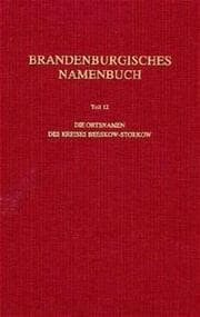 Cover von Brandenburgisches Namenbuch. Teil 12