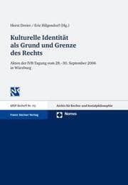 Cover von Kulturelle Identität als Grund und Grenze des Rechts