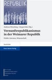 Cover von Vernunftrepublikanismus in der Weimarer Republik
