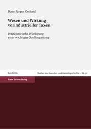 Cover von Wesen und Wirkung vorindustrieller Taxen