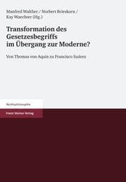 Cover von Transformation des Gesetzesbegriffs im Übergang zur Moderne?