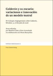 Cover von Calderon y su escuela: variaciones e innovacion de un modelo teatral
