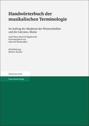 Cover von Handwörterbuch der musikalischen Terminologie