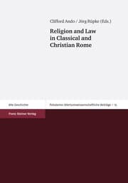 Cover von Religion and Law in Classical and Christian Rome