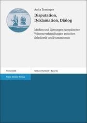 Cover von Disputation, Deklamation, Dialog