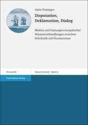 Cover von Disputation, Deklamation, Dialog