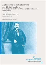 Cover von Ärztliche Praxis im letzten Drittel des 19. Jahrhunderts