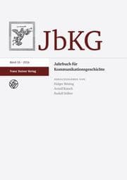 Cover von Jahrbuch für Kommunikationsgeschichte 16 (2014)