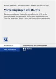 Cover von Vorbedingungen des Rechts