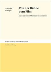 Cover von Von der Bühne zum Film