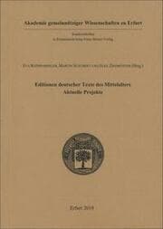 Cover von Editionen deutscher Texte des Mittelalters - aktuelle Projekte