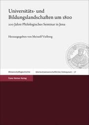 Cover von Universitäts- und Bildungslandschaften um 1800