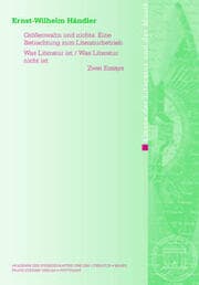 Cover von Größenwahn und nichts. Eine Betrachtung zum Literaturbetrieb. Was Literatur ist / Was Literatur nicht ist