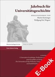 Cover von Jahrbuch für Universitätsgeschichte 22 (2019)